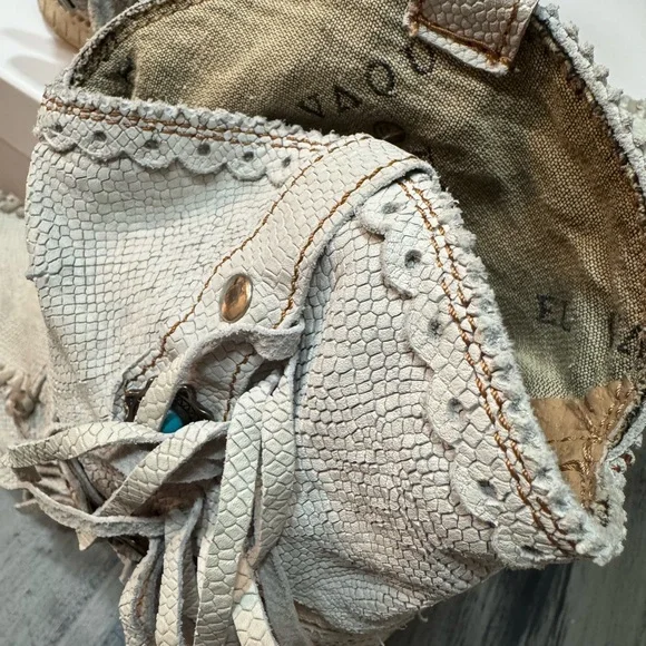 El Vaquero Italy Arya Kalahari Krust Women’s Wedge Moccasin Boots Size 40 - Picture 13 of 16